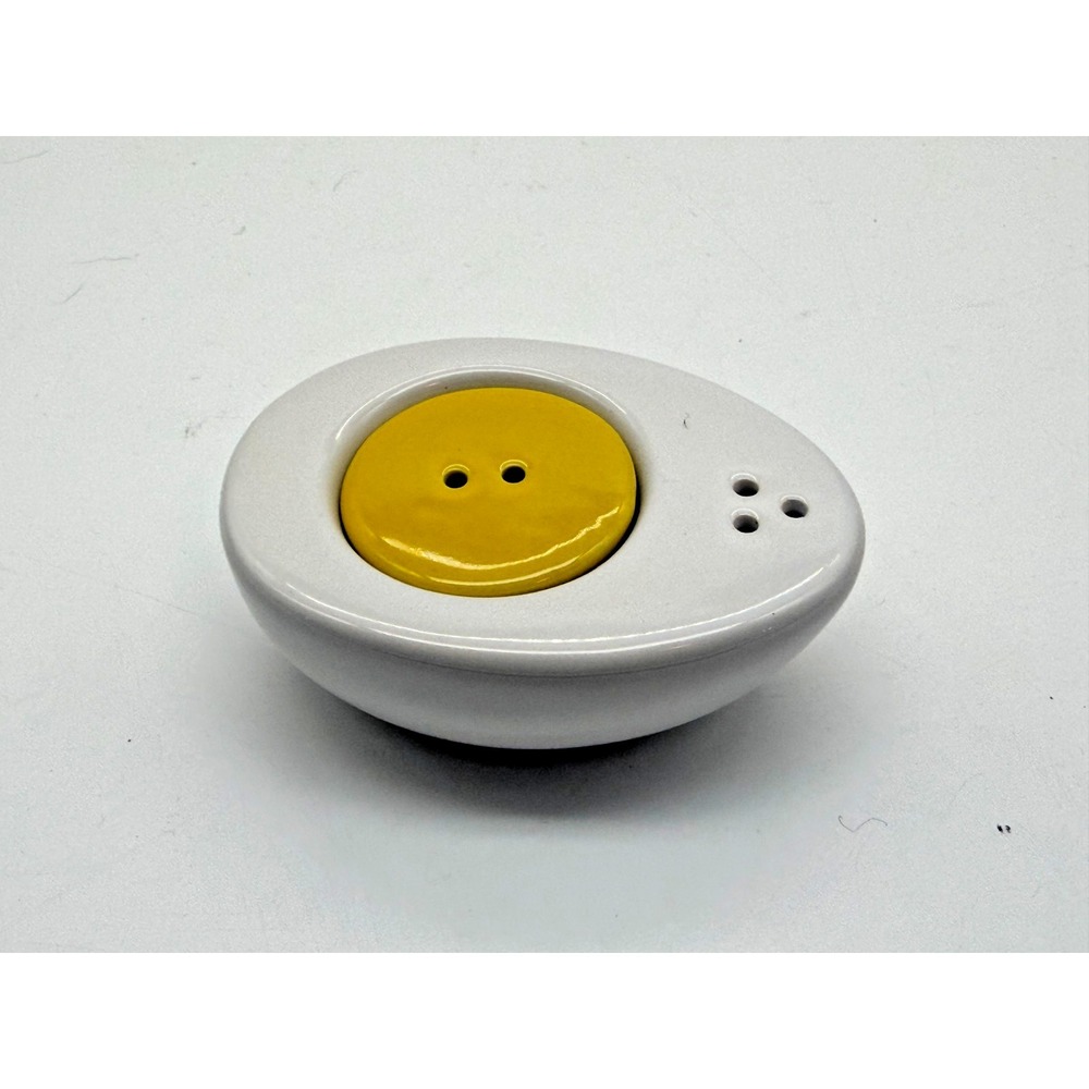 Ceramic Hard-Boiled Sliced Egg Nested Salt & Pepper Shakers Whimsical Novelty